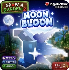 Grow A Garden 2 Moon Bloom Seed RARE MYTHIC