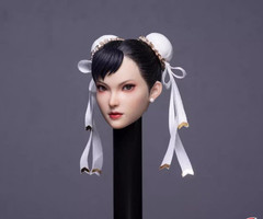 1/6 Chun Fighter Female Head Sculpt Movable Eyes For 12″ PHICEN Hot Toys Figure