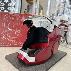 Autoking Iron Man Mk5 1:1 Helmet Wearable Voice-control Mask Cosplay Silver/Gold