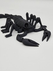 3D Printed Scorpion, Realistic Articulated & Flexible Joints, PLA, 9″, Black