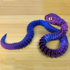 3D Printed Snake Articulated Viper Fidget Decor Toy Office Desk Toys Cobra