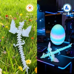 3D Printed Dragon Crystal Fully Articulated Dragon Fidget Toys Home Office Decor