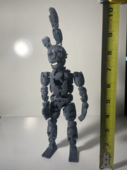Unpainted fully articulated Springtrap Fnaf figure