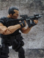 Custom 1:12 Scale Weathered HK 416 Assault Rifle Combo Set for 6″ Marvel Legends
