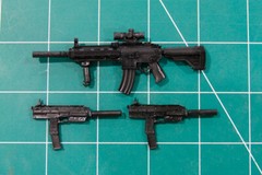 Custom Arsenal pack resin black cast 1:12 sub machine gun rifle