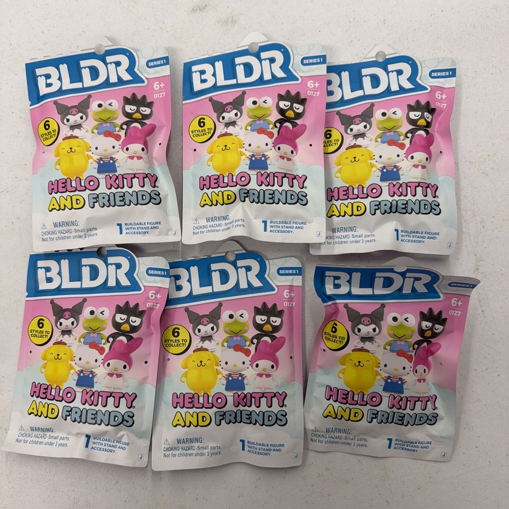 BLDR Hello Kitty & Friends Series 1 Buildable Figure 6 Pack Blind Bags Sealed