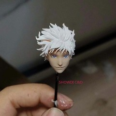 1/12 Jujutsu Kaisen Gojo Satoru Head Carving For 6″ VTOYS Romankey Figure Body