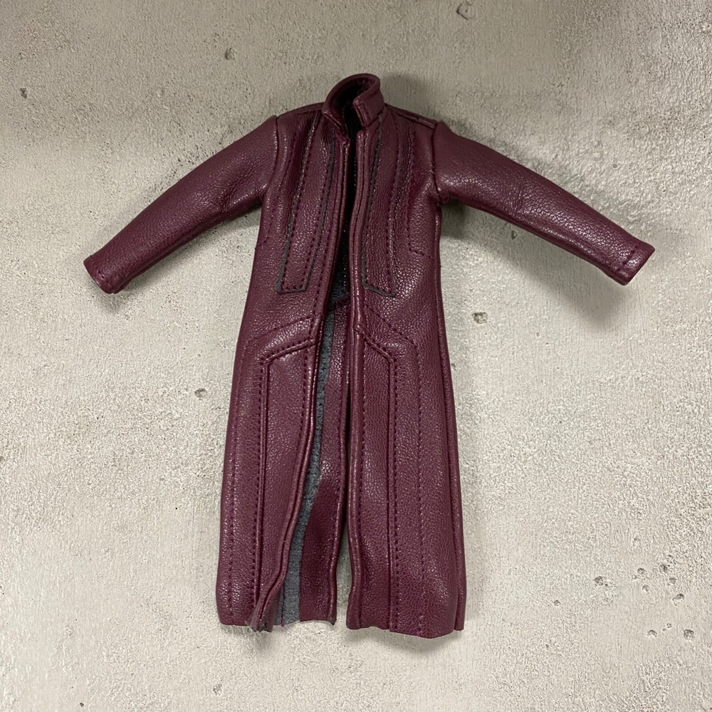 PB-STLD-LTC: 1/12 Maroon Real Leather Long Coat for 6″ action figure body