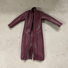 PB-STLD-LTC: 1/12 Maroon Real Leather Long Coat for 6″ action figure body