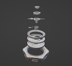 Archimedes Dial (Painted) – (Life Size – 1:1 Scale)