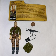 1988 Vintage GI Joe Tiger Force DUKE v2 Figure Complete w/ File Card PC3