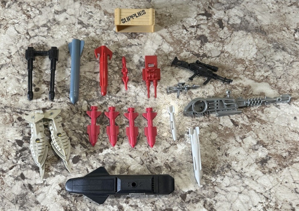 Vintage GI Joe Weapons & Missiles Lot + Vehicle Parts 1980s 1990s Accessories