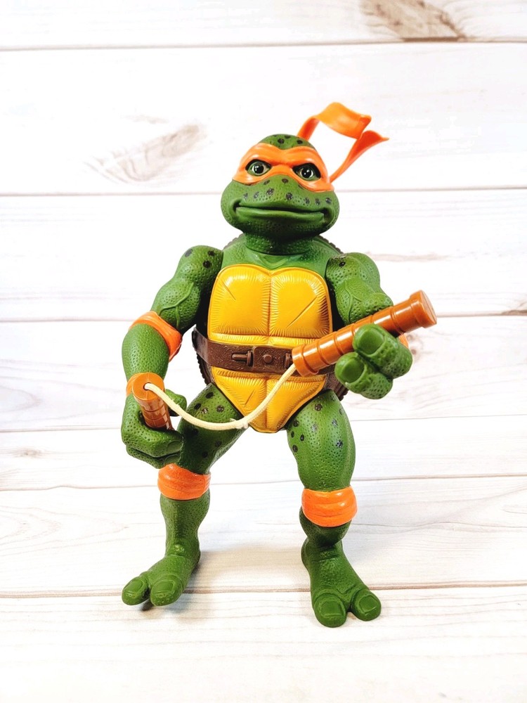 Vintage 1992 Teenage Mutant Ninja Turtle Giant 13″ Michaelangelo with Nunchaku