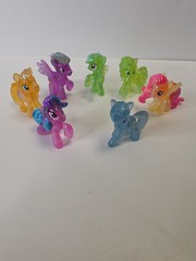 My Little Pony 1 1/2 Inch Transparent Glitter Figure 7 Piece- 2010-Blind Bag