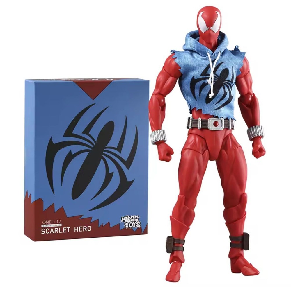Mess Toys Spider-Man Scarlet Hero Ben Reilly Scarlet Spider-Man 7″ Action Figure