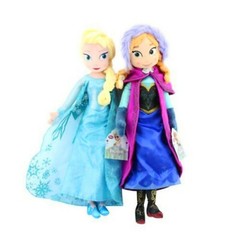 16″ inches Disney Frozen Movie Queen Elsa & Anna Plush Soft Doll Gift Collection