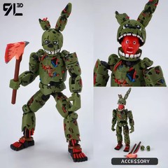 9L3D Printed FNAF Freddy Fazbear Springtrap Action Figure Collectible