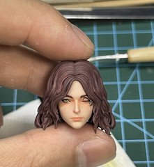 1/6 1/12 1/18 Head Sculpt Melina Girl For 12″ 6″ 3.75″ Female Figure Body Toys