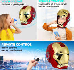 Iron Man Gold MK5 Helmet Electronic Voice Activated Open&Close Mask Autoking
