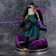 21cm One Piece Zoro Three-Sword Style Blood Bath GK Figure Anime Statue Gift