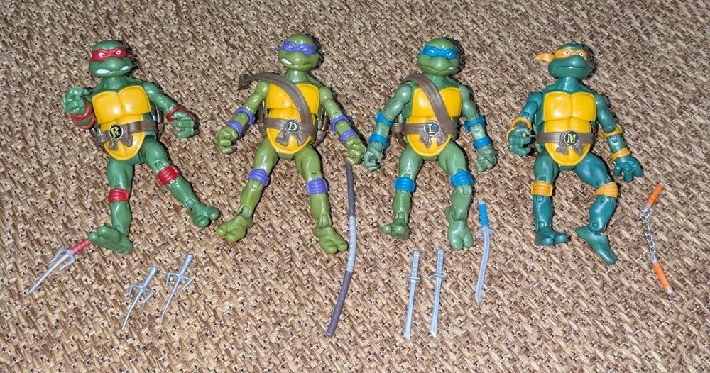 Vintage Lot of TMNT Teenage Mutant Ninja Turtles Action Figures SEE DESCRIPTION