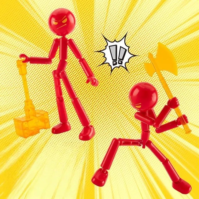 Articulated Stickman Robot Figure – 3D Printed Movable Mannequin – Drawing Model