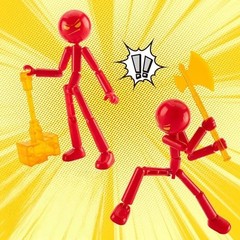 Articulated Stickman Robot Figure – 3D Printed Movable Mannequin – Drawing Model