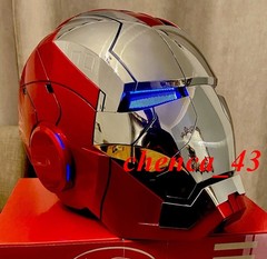US!!! Autoking Iron Man Helmet MK5 1/1 Voice-controll Mask or Reactor Base Stand