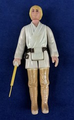 1977 Kenner LUKE SKYWALKER Farmboy – HK COO 3 Line Yellow Hair Repro Lightsaber