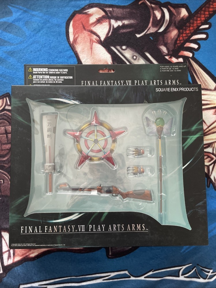 2008 SQUARE ENIX FIGURE FINAL FANTASY VII PLAY ARTS – ARMS WEAPONS SET – NEW