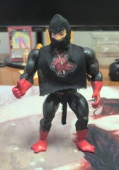 Masters of the Universe 1983 Ninjor Vintage MOTU Hood Ninja Warrior Black Mattel