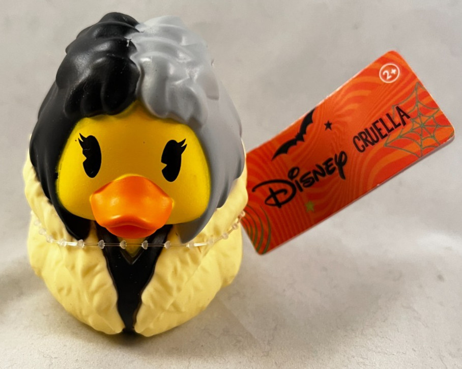 Disney – Cruella – 101 Dalmatians – Rubber Duck – Approx 2.5″ High – Halloween