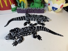 3D Printed Articulated Tegu Lizard Large Articulated Collectable Toy Gift