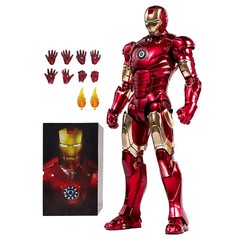 Marvel Avengers Iron Man Mark 3 MK3 Ironman LED Light Figure 1:10 Model Z.D Toys