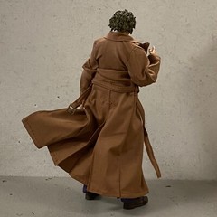 PB-MF-LTC2-BRN: Custom Brown Fabric Long Coat for 7″ McFarlane WWE Action Figure