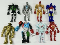 REAL STEEL set of 8 Action Figures robots ATOM lot Zeus steal giant Iron Adam