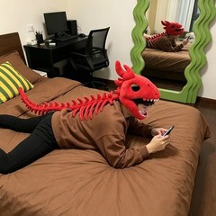 Dinosaur Skeleton Plush Hat •Brand New•