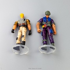 36 Clear Round Display Stands for 3.75” Action Figures – 37.5mm Base, 3.6mm Peg