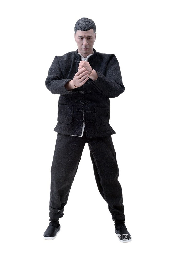 1/6 Long Sleeve Black Chinese-style Costume Kung Fu Suit For 12in PH TBL Hot Toy