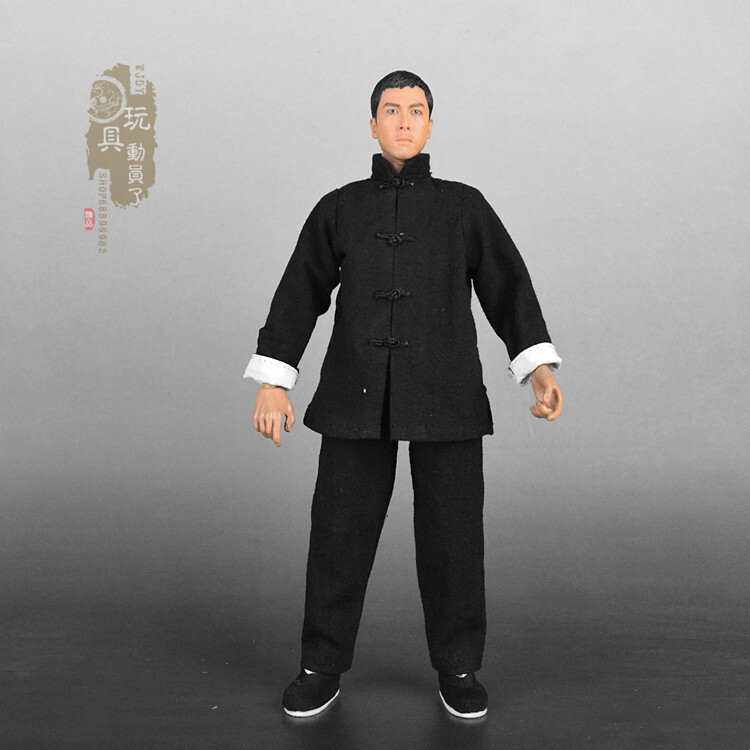 1:6 Chinese Style Kung Fu Suit Black Shirt & Pants Model Fit 12” Male Figure