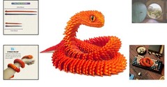 Easter Basket Essential: 24in 3D Printed Snake Fidget Toy for All Occasions
