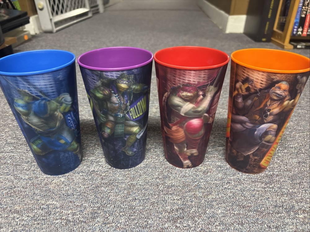 2014 Teenage Mutant Ninja Turtle Lenticular 20 Oz Cups SET OF 4