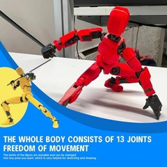 Fully Articulated Titan 13 Nova Action Figure – Stylish 3D Printed Golden Robot