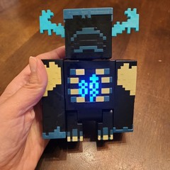 Minecraft Warden Light Up Sound Action Figure Plastic Multicolor Video Game Toy