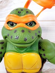 Vintage 1992 Teenage Mutant Ninja Turtle Giant 13″ Michaelangelo with Nunchaku