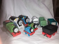 2013 Mattel Thomas And Friends Trackmaster Motorized Train Cars Mixed lot Of 9