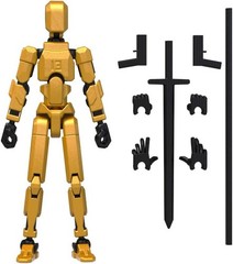 Fully Articulated Titan 13 Nova Action Figure – Stylish 3D Printed Golden Robot