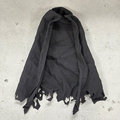 SU-C-EZ-BLK: 1/12 wired battle damaged black cape for 6″ action figure