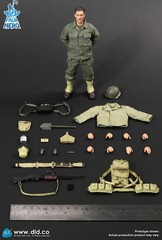 1/12 Scale United States WWII, 2nd Ranger Battalion, Reiben, Palm Heroes, DID