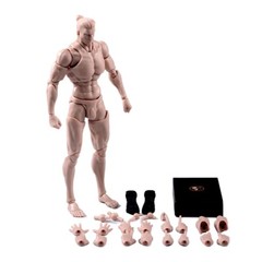 US Romankey 1/12 Male Action Figure Body 6″ Pale Skin Joint Soldier Model w/Head